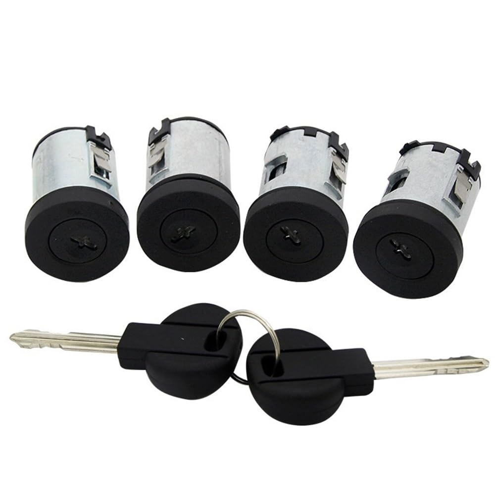 Car Door Lock 9170.AY 4162C9 Compatible with Fiat for Scudo 1995-2007 for ULYSSE 1994-2002 Door Lock Barrel Set(4pcs Barrel)