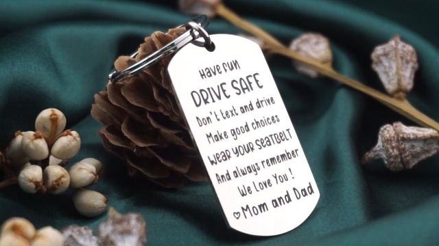 New Driver Keychain Gift - "Have Fun Be Safe Make Good Choices" Graduation Gift For Teens, Boys & Girls - View #6