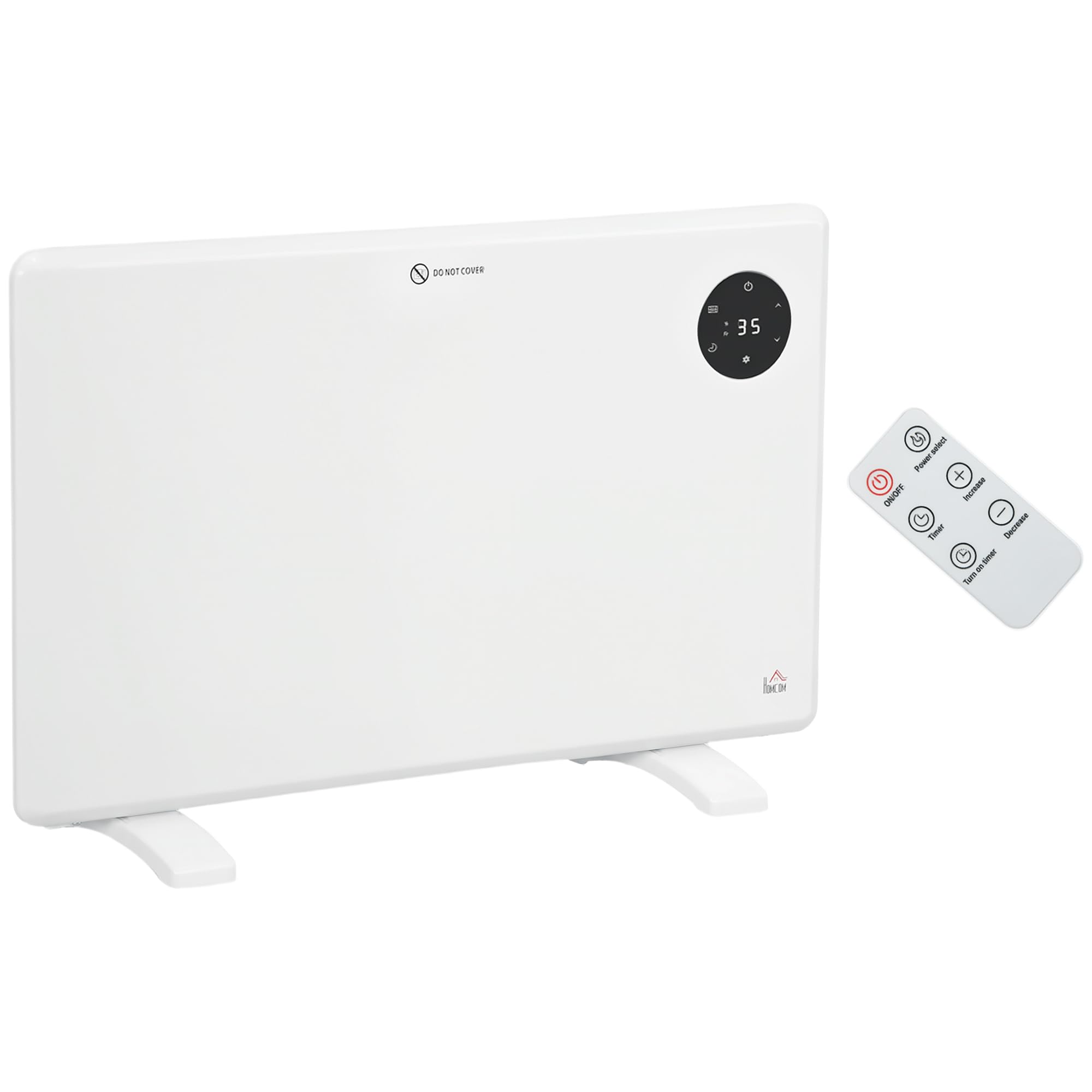 HOMCOM 1200W Electric Panel Heater Freestanding or Wall Mounted, White โ image 1