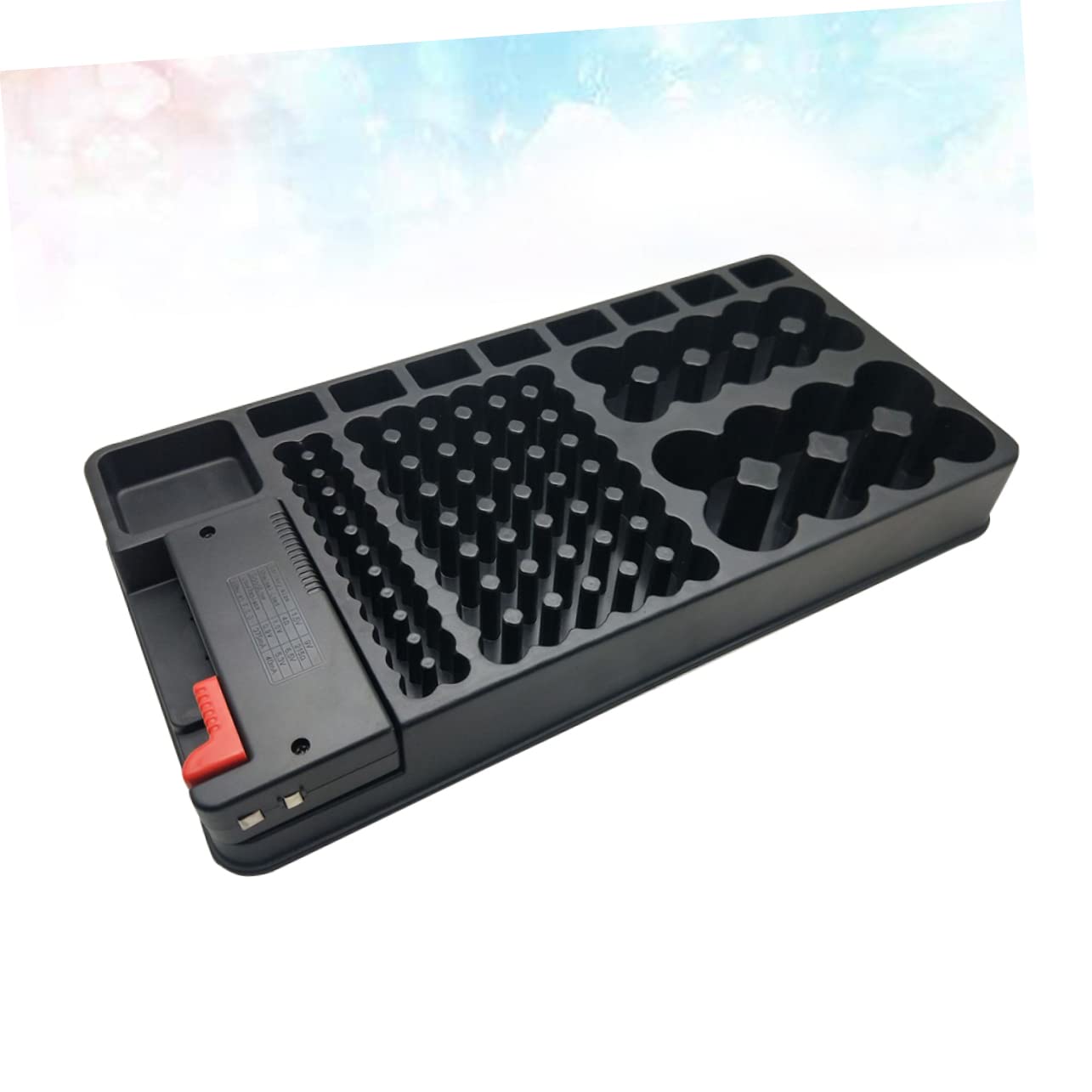Alipis 98pezzi Scatola per Riporre le Batterie in Plastica Resistente Organizer Porta Batterie con Slot per Aa Aaa Bottone Include Tester per Rimovibile