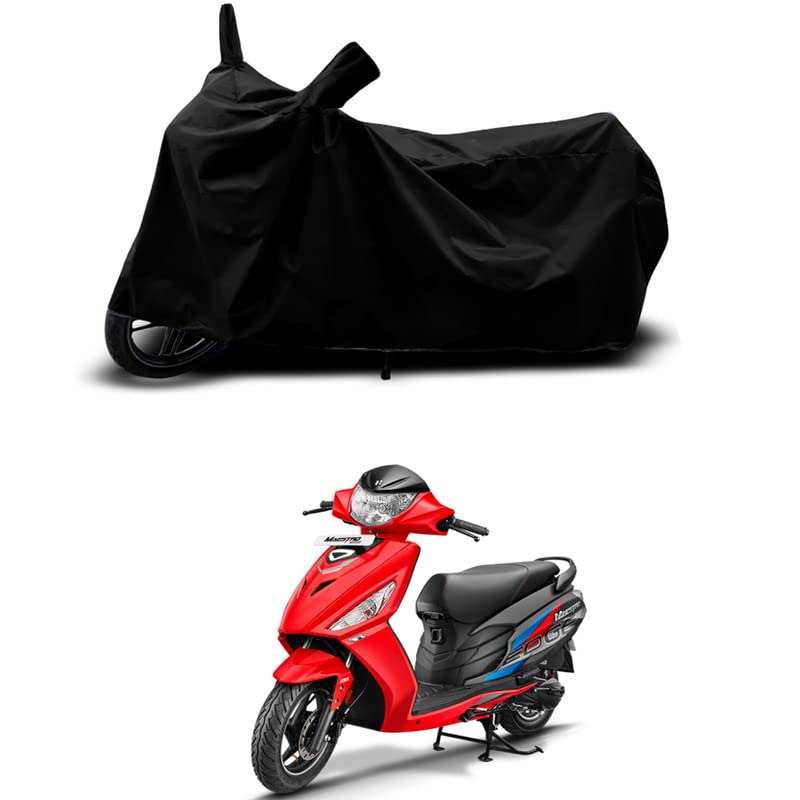 Image of 100% Scratchproof /UV-Rays /Heat Protection /Birds Dropping /Water Resistant /Dust Proof /Waterproof /Full Bike Scooty Two Wheeler Body Cover Compatible for Maestro Edge All Varients[Black]