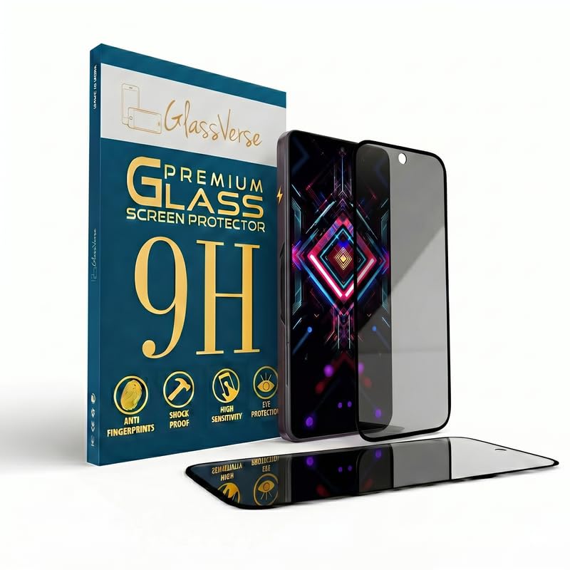Image of GlassVerse Privacy Tempered Glass for Redmi K40 | Anti Spy Screen Protector, 9H Hardness, Edge to Edge, Case Friendly, Hassle-less Installation Kit Included. (Pack of 1)
