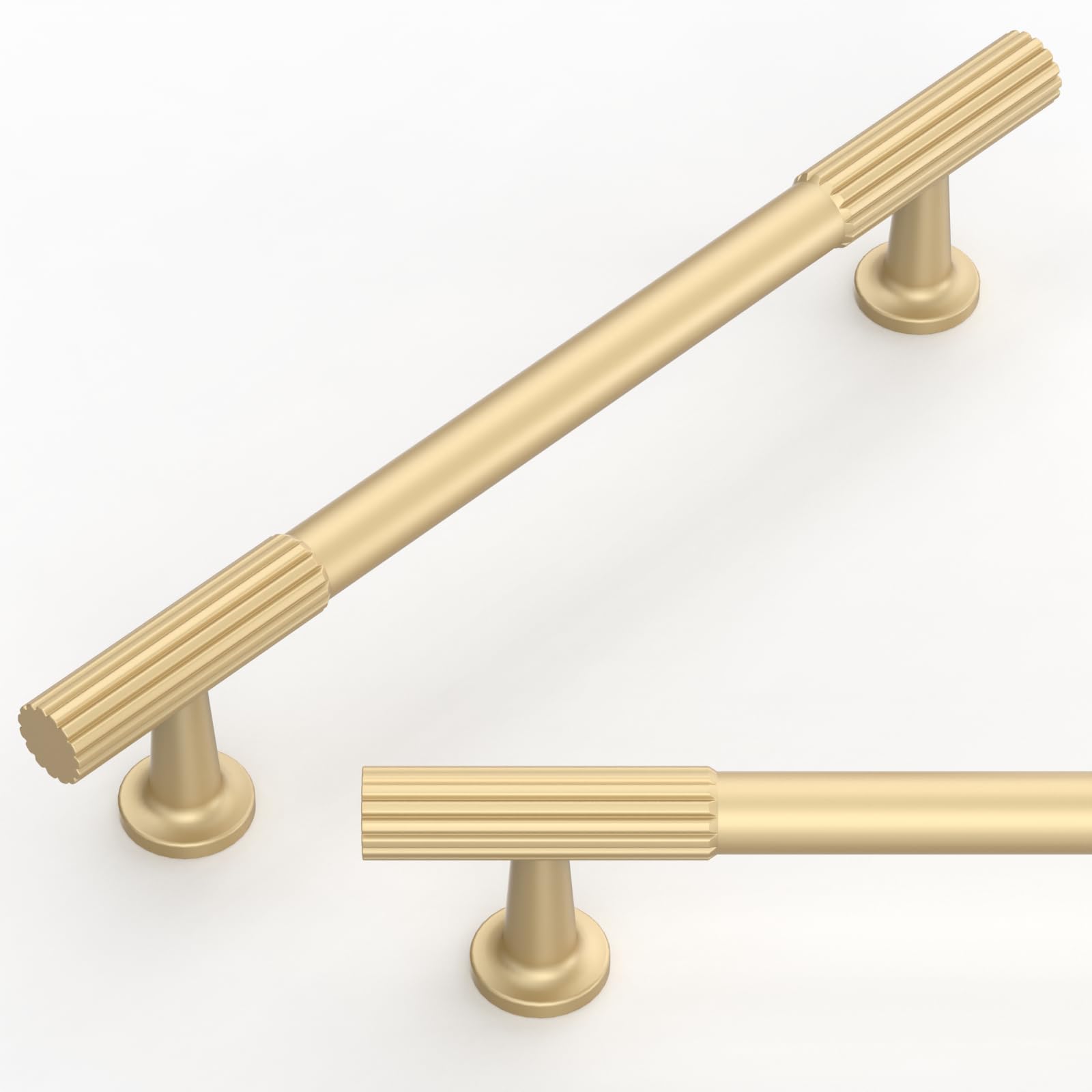 Photo 1 of Talentedeco 10 Pack Brushed Gold Cabinet Pulls 5 Inch(128mm) Kitchen Cabinet Handles Cabinet Hardware for Drawer Pulls