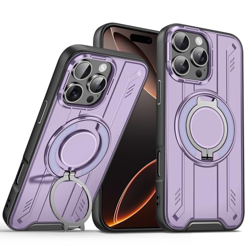 Coque iPhone 15 silicone rigide violet antichute à anneau intégré
