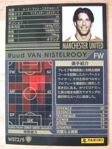 Amazon.co.jp: WCCF 04-05 キラカード WST2 ファン・ニステルローイ