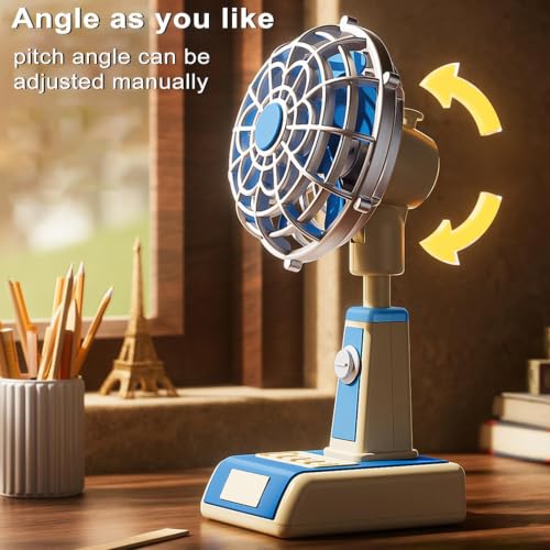 Ventilateur de table rechargeable portable portable à 3 vitesses pour bureau - 7
