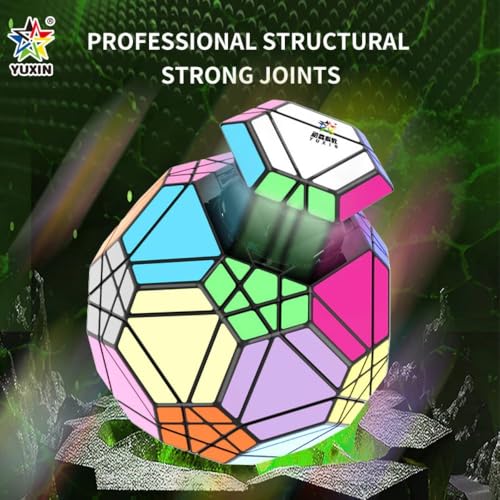 Image of YuXin 20-Axis Soccer Cube Megaminx | Icosidodecahedron Shape Mod | Professional 32-Sided Football Puzzle, Smooth Multi-Layer Turning, 90mm Large Collector's Brain Teaser Puzzle