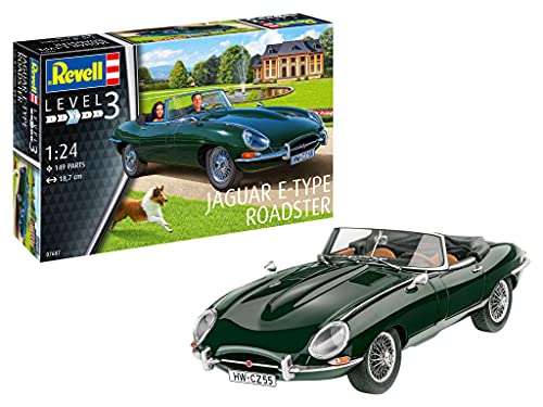 Jaguar E-Type Cabrio Grün 1961-1974 07687 Bausatz Kit 1/24 Revell Modell Auto
