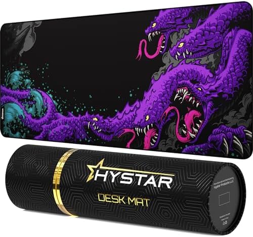 Hystar XXXL Gaming Mouse Pad - 45x20 Inch 5mm Thick Waterproof Surface For Gamers