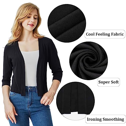 Ciormis 2024 Shrug Cardigan for Dress-3/4 Sleeve Women's Cropped Shrugs Sweater Open Front…2