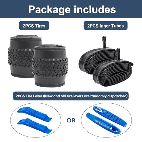 YUNSCM 2-PCS 24″ Mountain Bike Tires 24 x 2.10/52-507 and