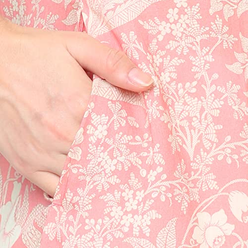 Image of CLOTH HAUS INDIA Floral Printed Shirt Collar Modal Kurti