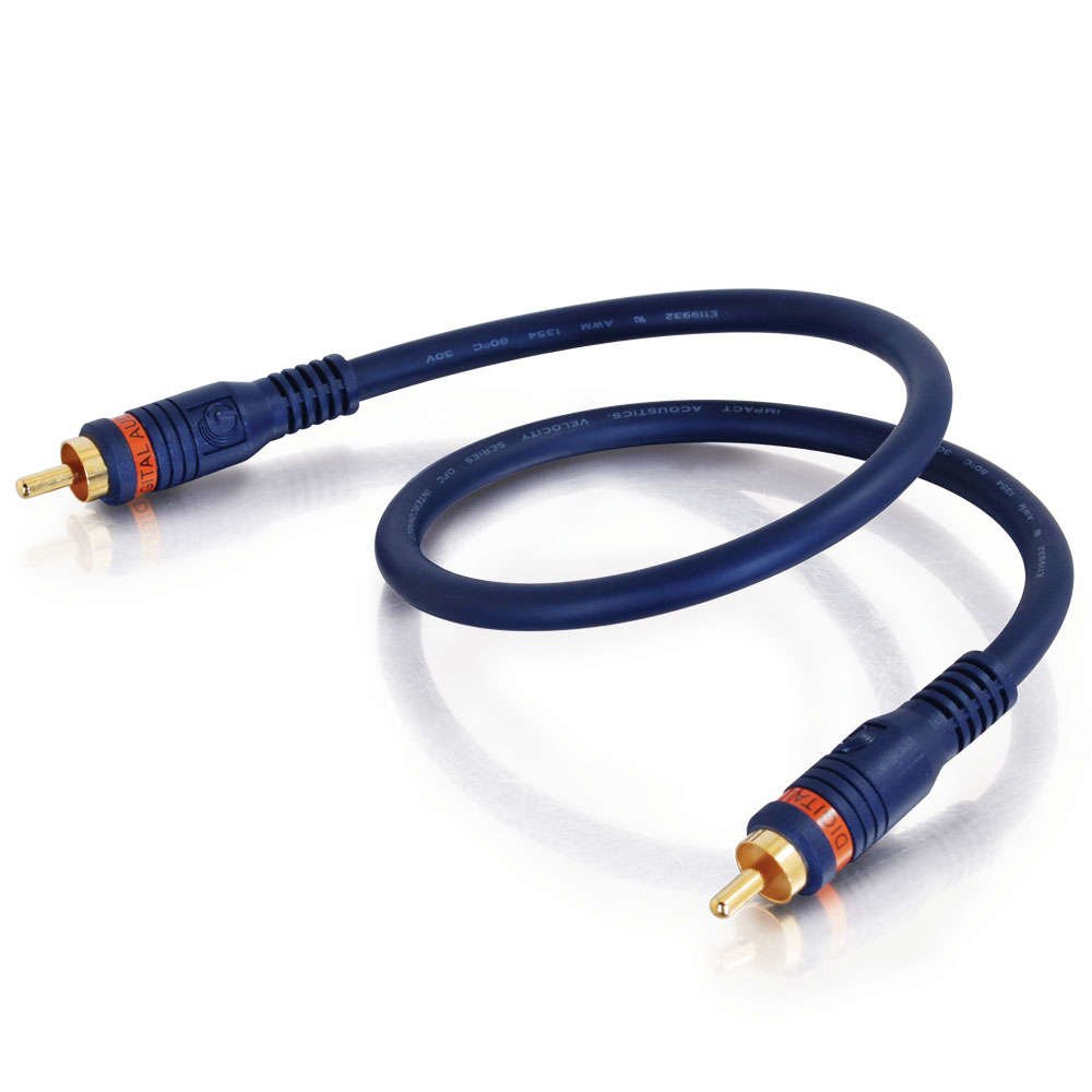 10m Velocity Digital Audio Coax Cable - composite video cables (10m, RCA, 511g) Blue