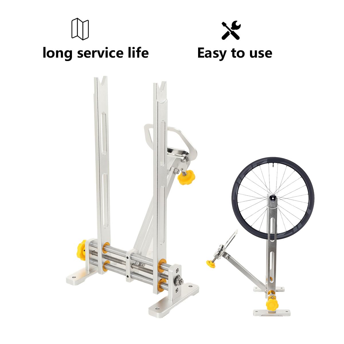 Rad Tuning Repair Tool Kit, Fahrrad-Rad-Zentrierständer, Plattform für fahrräder, Fahrrad-Rad-Ausrichtungs-Reparaturwerkzeug für Räder mit einer Breite von 46–195 mm