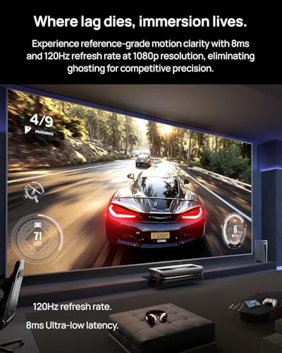 Image of AWOL VISION LTV-3000 Pro 4K UHD Ultra Short Throw Triple Laser Projector&100-inch Wall Mount Projector Screen Bundle