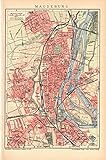  Magdeburg. Farbiger Stadtplan 1 : 32.000 von 1911