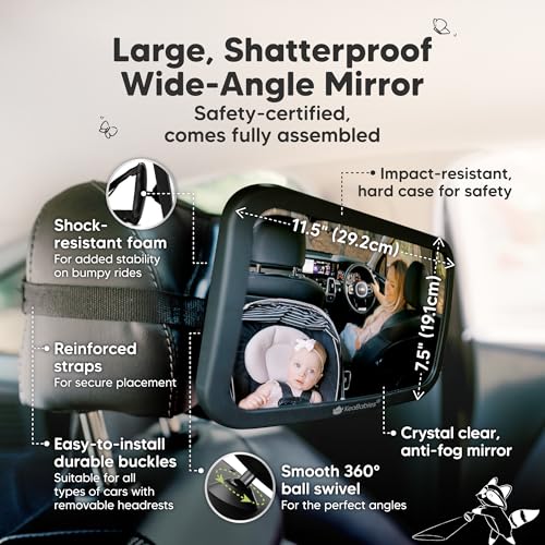 KeaBabies Baby Car Seat Mirror