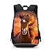 CAIWEI school backpack for boys, 17 Inch Horse School Bag Rucksack Backpack
