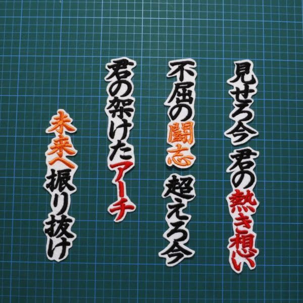 Amazon.co.jp: 増田陸 応援歌 刺繍 ワッペン 黒赤橙/白 増田