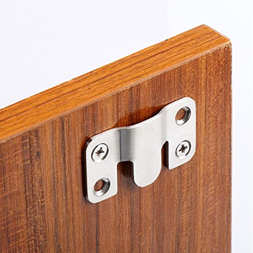 Image of 8 Pairs Stainless Steel Interlock Hanging Buckle, Z Clip Bracket Interlock Hanging Buckle Mountain Buckle Flush Concealed Mount Brackets for Picture Display Art Gallery