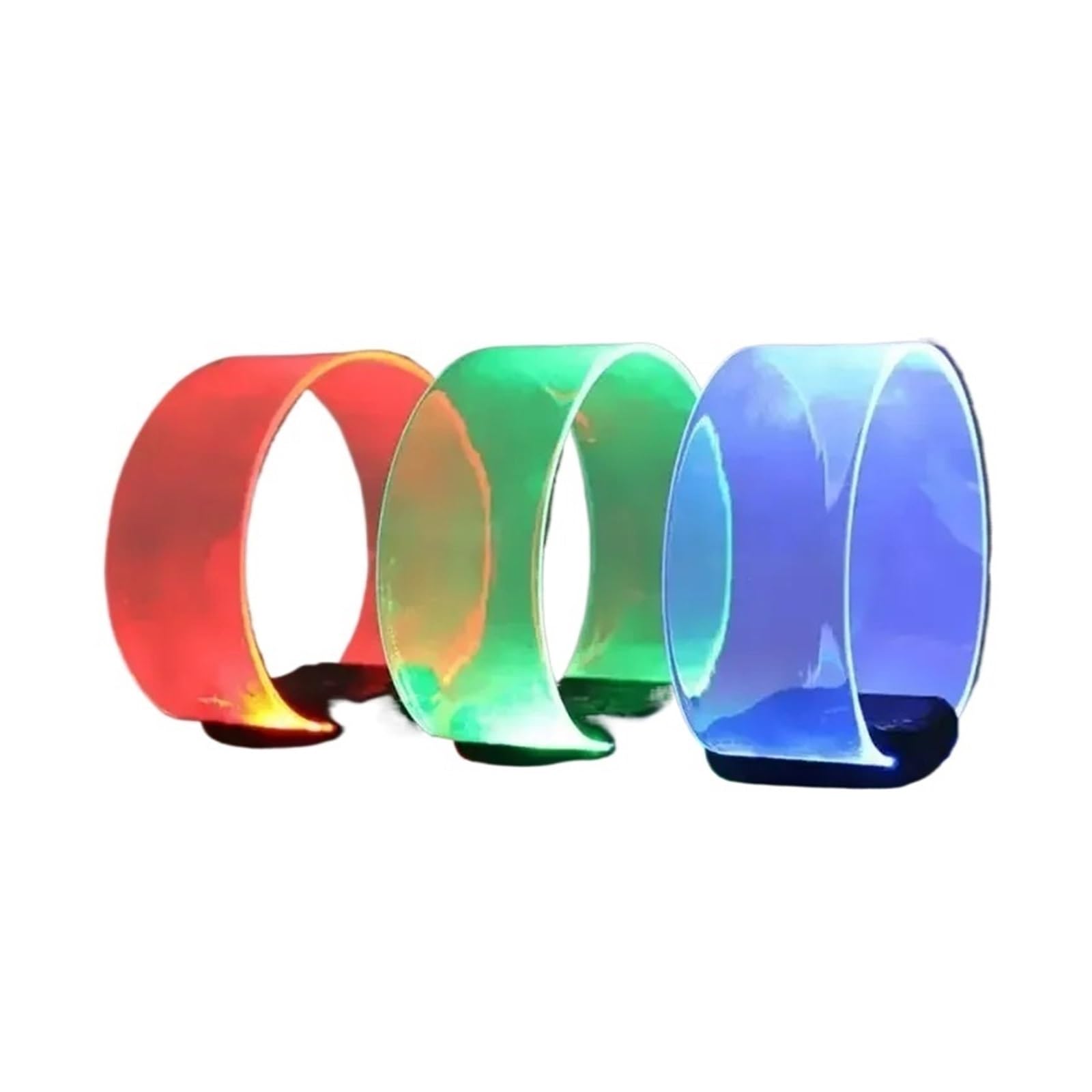 Bracelet Fluorescent Portable et sûr, Brassard Lumineux réutilisable - Outil Lumineux for Les fêtes de Fin d'année, Le Camping et Les activités de Plein air, adapté à la Course de Nuit(Orange,4pcs)