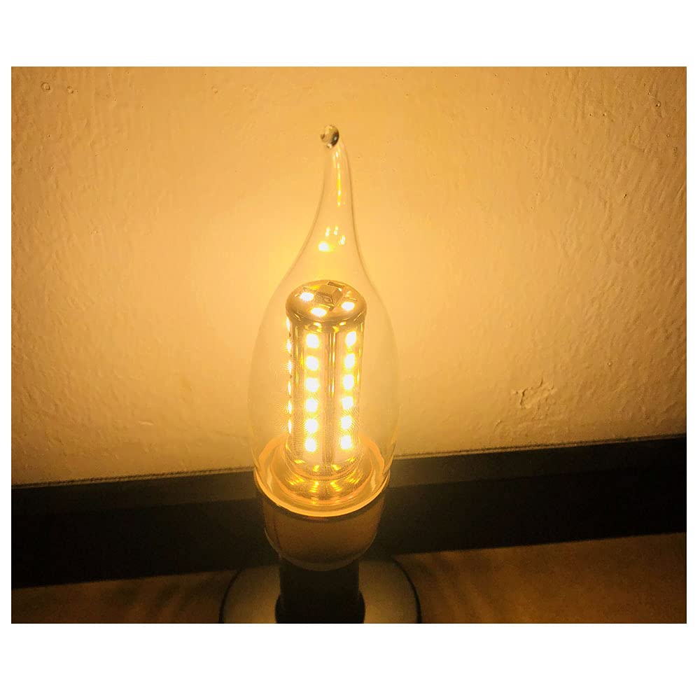 Lampadine LED E14 8W 800LM,Equivalenti a una lampada alogena da 80W,40 lampadine SMD2835,Non Dimmerabili Bianco Caldo 3000K Edison piccole lampadine C35 a vite,confezione da 10