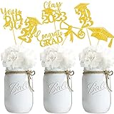Graduation Centerpiece Sticks 24PCS Glitter Grad Picks Party Table Decor Senior High School College