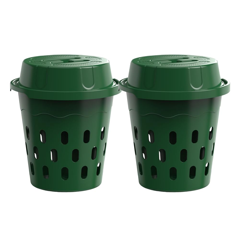 Teuypty Worm Composter Inground 2 Pack, Mini Underground Worm Farm for Garden Beds& Home Use, Vermicomposting Bin