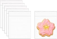 Vista 13 de Bolsas cuadradas transparentes resellables de celofán de 7 x 7 pulgadas, 200 bolsas de polipropileno autosellantes con sellado adhesivo, bolsas