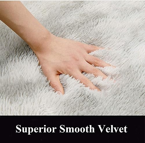 Savealot Soft Fluffy Rug for Living Room Bedroom Parent Room Kids Room Plush Rug, Dorm Area, Large Decorative Rugs, (Grey, 140X200) - Image 3