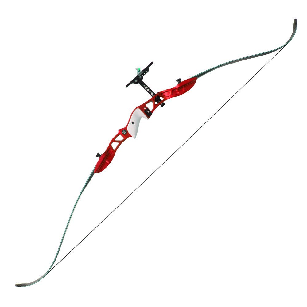 26lbs Red Color American Hunting Bow Recurve Bow with Sight and Arrow Rest for Outdoor Hunting/Shooting