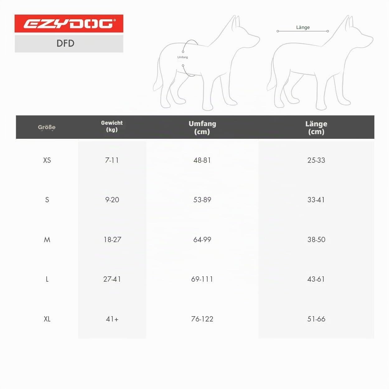 EzyDog Schwimmweste Hund - DFD Hundeschwimmweste - Schwimmwesten für für Kleine, Mittelgroße und Große Hunde - Rettungsweste mit Griff und Reflektoren, Größenverstellbar (M, Rot)