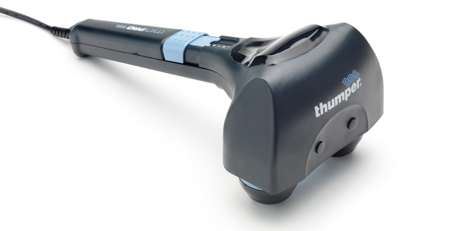 Thumper Mini Pro Perkussives Massagegerät - Tiefengewebsmassage für Rücken, Schultern, Beine, Arme, 3 Geschwindigkeiten