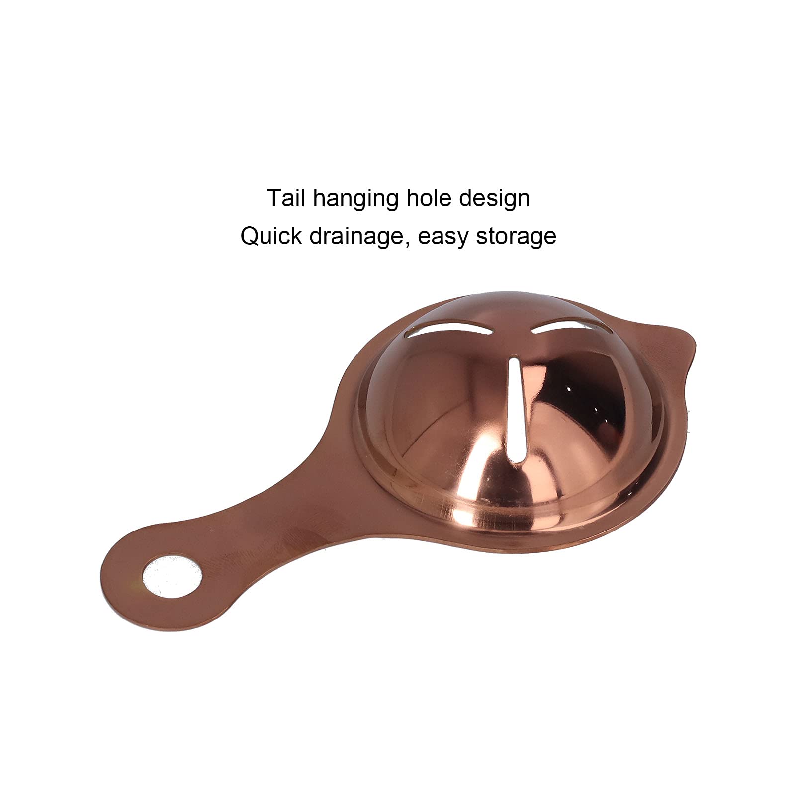 Edelstahl Eiertrenner Trennwand Eiweiß Eigelb Filter Backwerkzeuge für Küche Gebrauch Eiertrenner (Roségold)