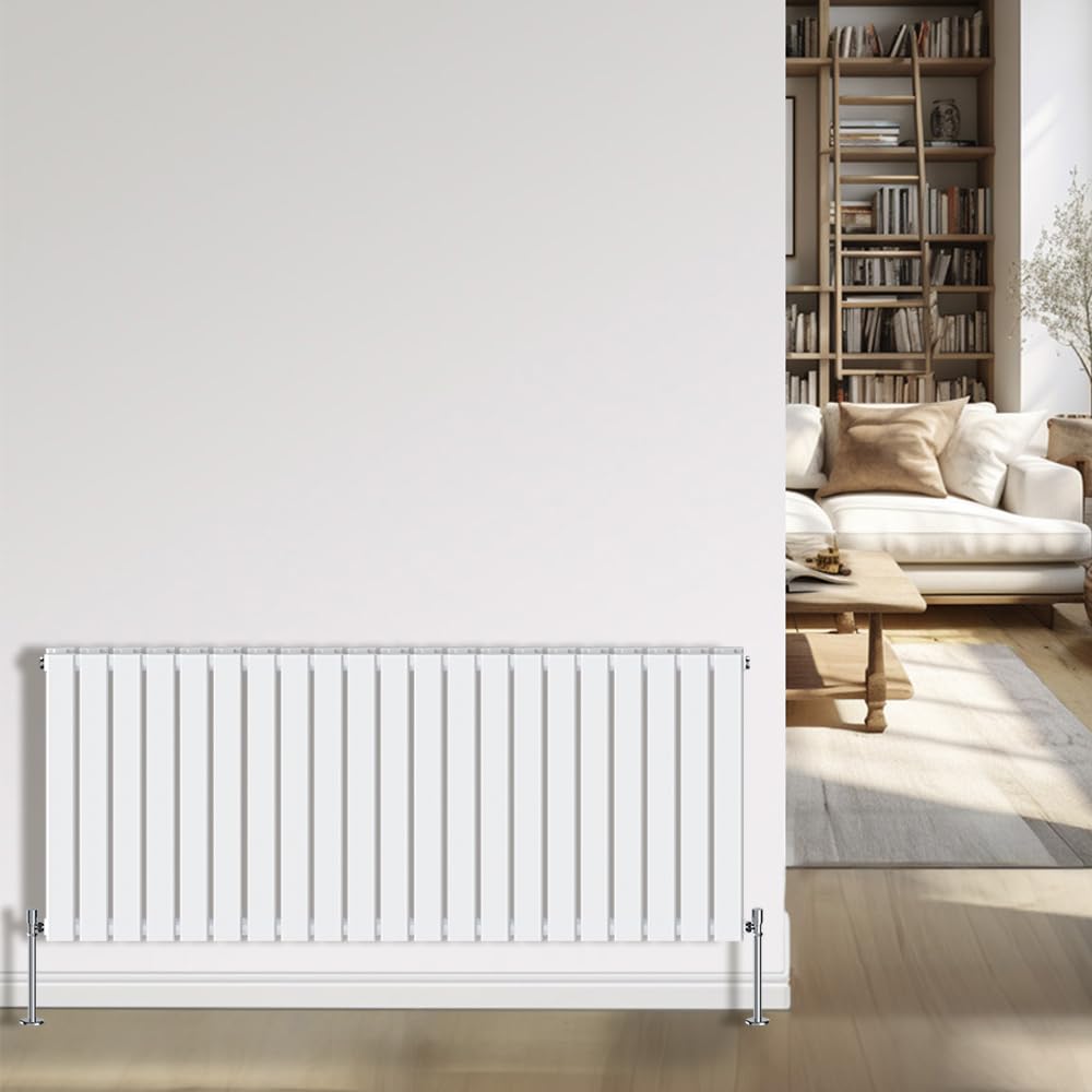 Nrg White Radiator 600X1428mm Double Flat Panel Bathroom Designer Radiator