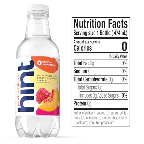 Image of Hint Fruit-Infused Flavored Bottled Water, 3-Flavor Mega Variety Pack - Purified Water Beverages with Zero Calories, Natural Flavors, and Sugar Free - 16 Fl Oz (Pack of 18)