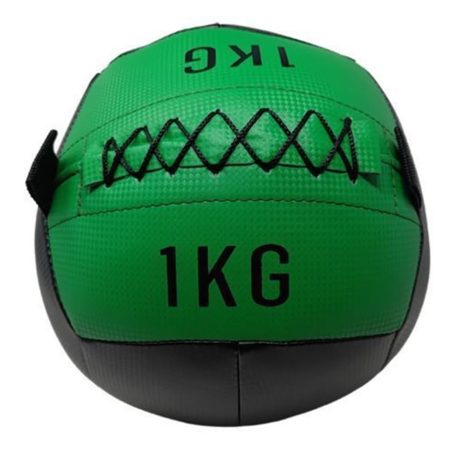 Palla Medica 1 Kg, Palla Palestra e Home Gym Wall ball Ecopelle, Slam Ball, Fitness Palla per Esercizi e Allenamento funzionale, Home Fitness