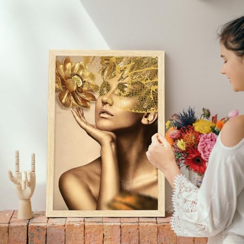 Image of ArtX Paper Women Aesthetic Wall Decor Paintings with Frame for Home Decoration, Painting for Living Room Bedroom Office, Wall Decor For Living Room, Set Of 2