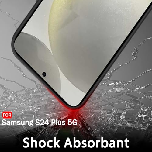 Image of TheGiftKart Sleek Back Cover Case for Samsung Galaxy S24 Plus 5G | Slim Fit Protective Design | Ultra Matte Finish | Camera Protection Bump | Soft Back Cover for Samsung S24 Plus (Silicone, Black)