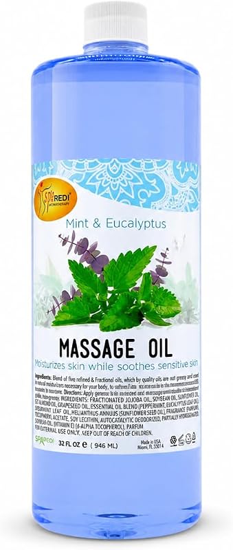 Óleo de Massagem SPA REDI com Menta e Eucalipto, 946 mL