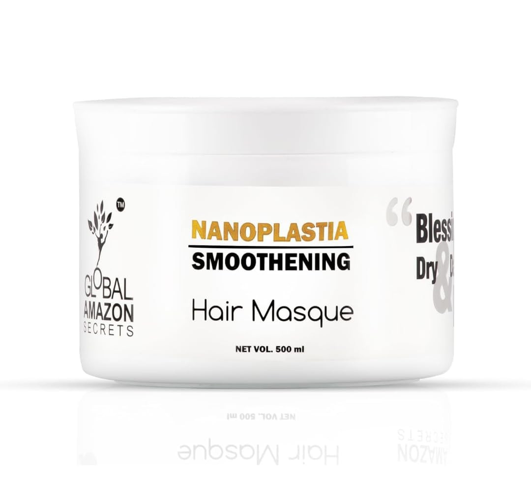 Global amazon secrets Original nanoplastia smoothening hair mask 500ml | Sulphate and paraben free - (All hair of types)