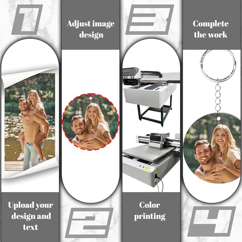 20 Personalized Acrylic Photo Keychains, Double-Sided Printing, Custom Keychains with Your Text Logo for Gifts - Image 3