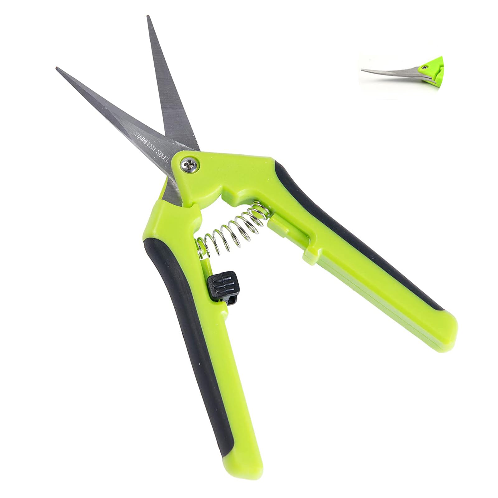 Rosen Pflanzenschere,Gebogene Klinge,Trimmerschere Bypass,Microtip Gartenschere,Hand Gartenschere,Blumenschere,Ernteschere,Zweigschere,Leseschere,Astschere,Rosenschere,1PC,Kiuiom