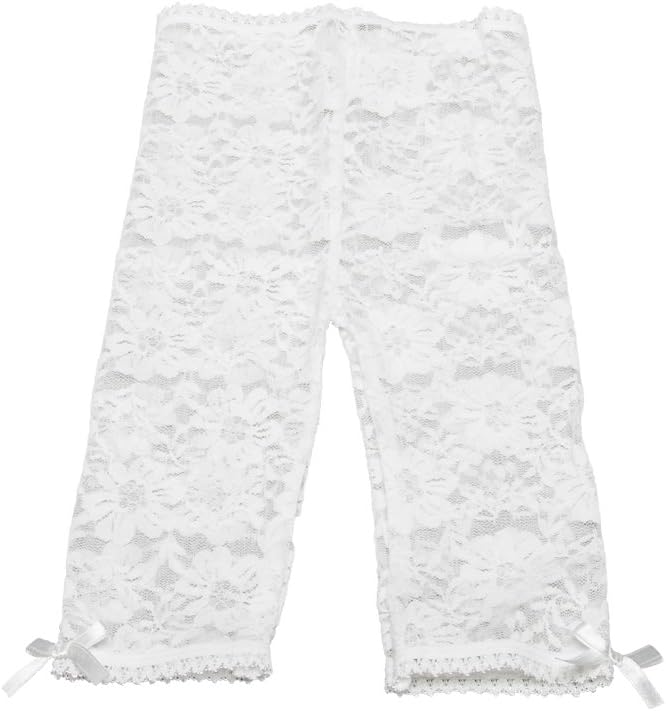 Baby and Toddler Girl-Lace Leggings Tights -Capris - Satin Bows - Soft Non-Scratch