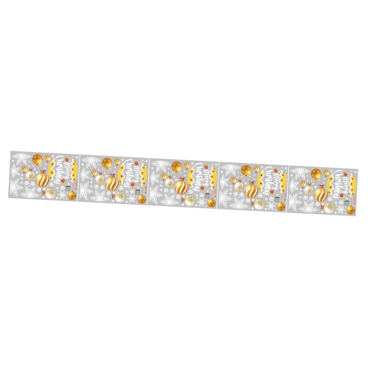 TOPBATHY 5 Blätter Statische Weihnachtsaufkleber Weihnachtskugel Fenster Haftet Weihnachtstüraufkleber Fensterschneeflocken Aufkleben Winterliche Fensterfolie Weihnachtsfensteraufkleber Pvc