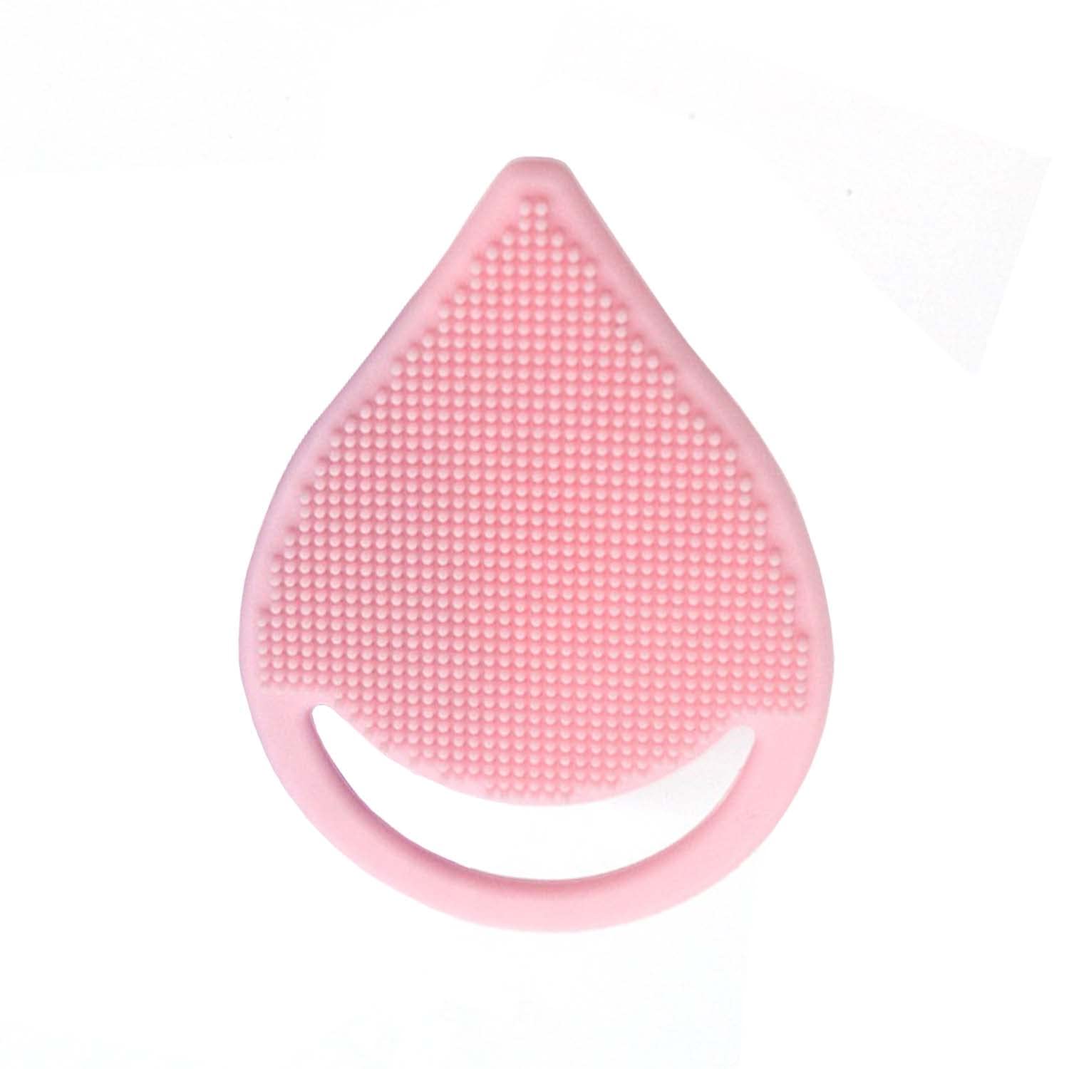 FOK1 PC Blackhead Remover Facial Cleansing Pad Silicon Brush (Peach)