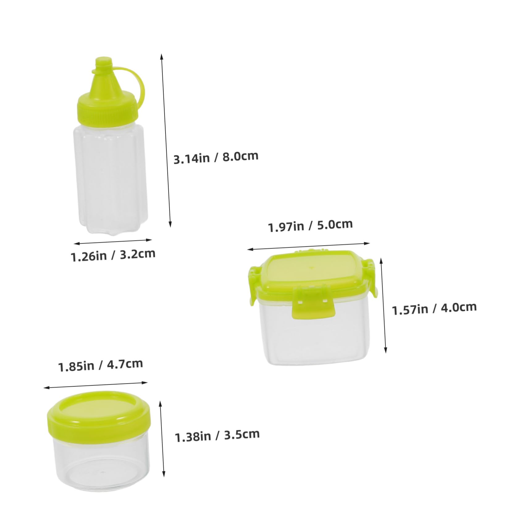 Cabilock 12PCS Mini Condiment Squeeze Bottles Portable Refillable Jars for Salad Dressing Sauces Spices Airtight Containers for Outdoor Cooking Camping Bbq Lightweight