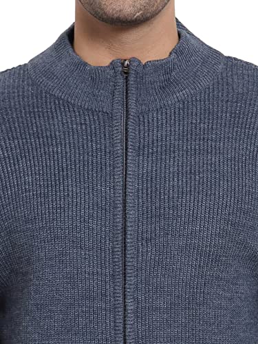 Image of Style Quotient Men Navy Blue Solid