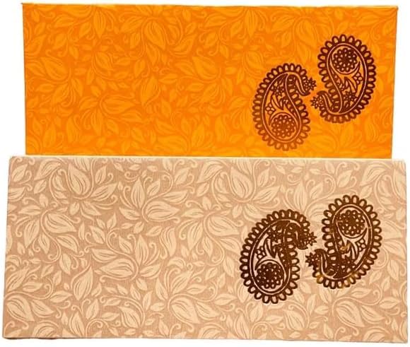 Shagun Briefumschläge Mit Goldfolie – Pistazienfarbe, 18,4x8,9 Cm, 20 Stück, Für Geschenke & Feste