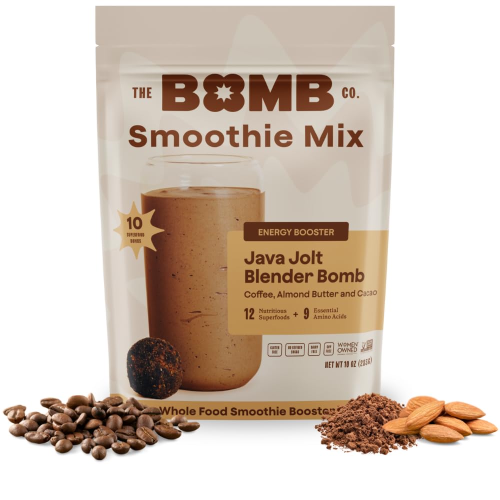 Blender BombsThe Co. , Java Jolt, Superfood Smoothie Supplement, Smoothie Mix With Coffee & Amino Acids for Energy Support, High Fiber 10 Servings